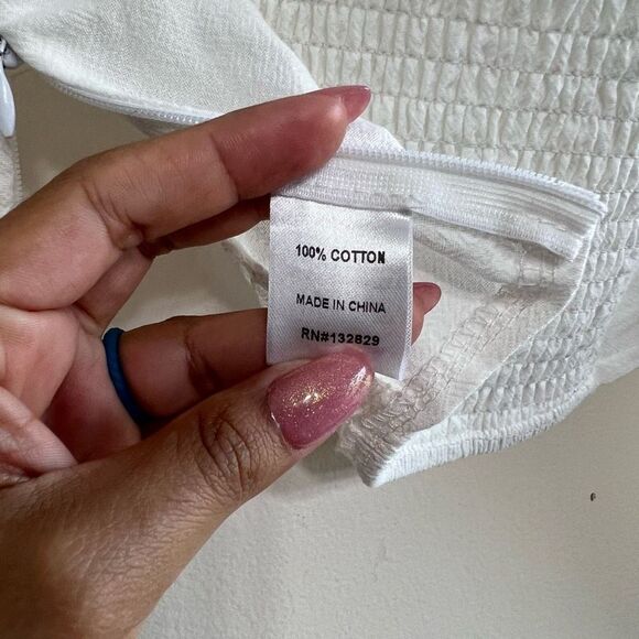 Revolve Super Down Tamryn Puff Sleeve Crop Top XS - Picture 12 of 14